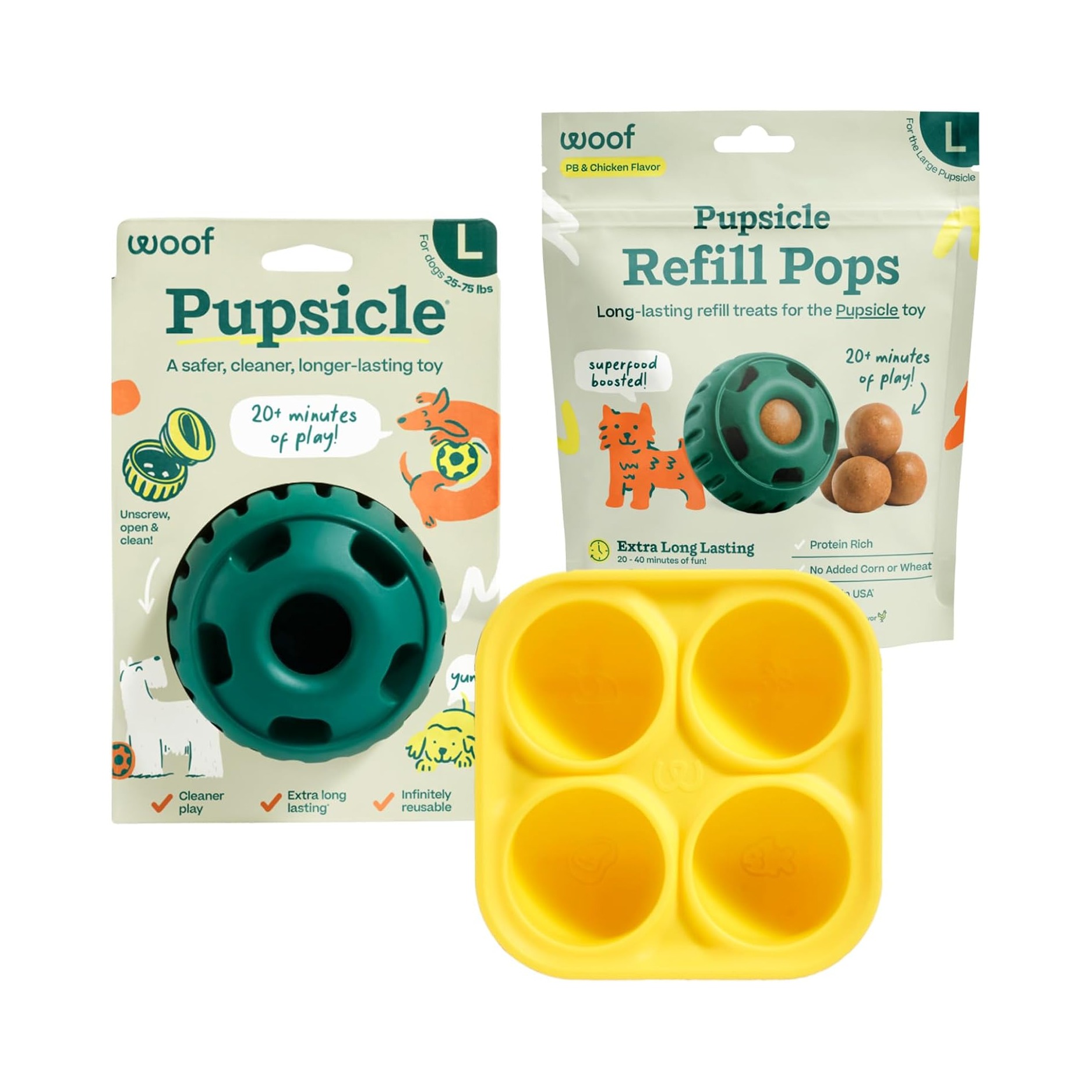 The Pupsicle dog enrichment toy starter pack