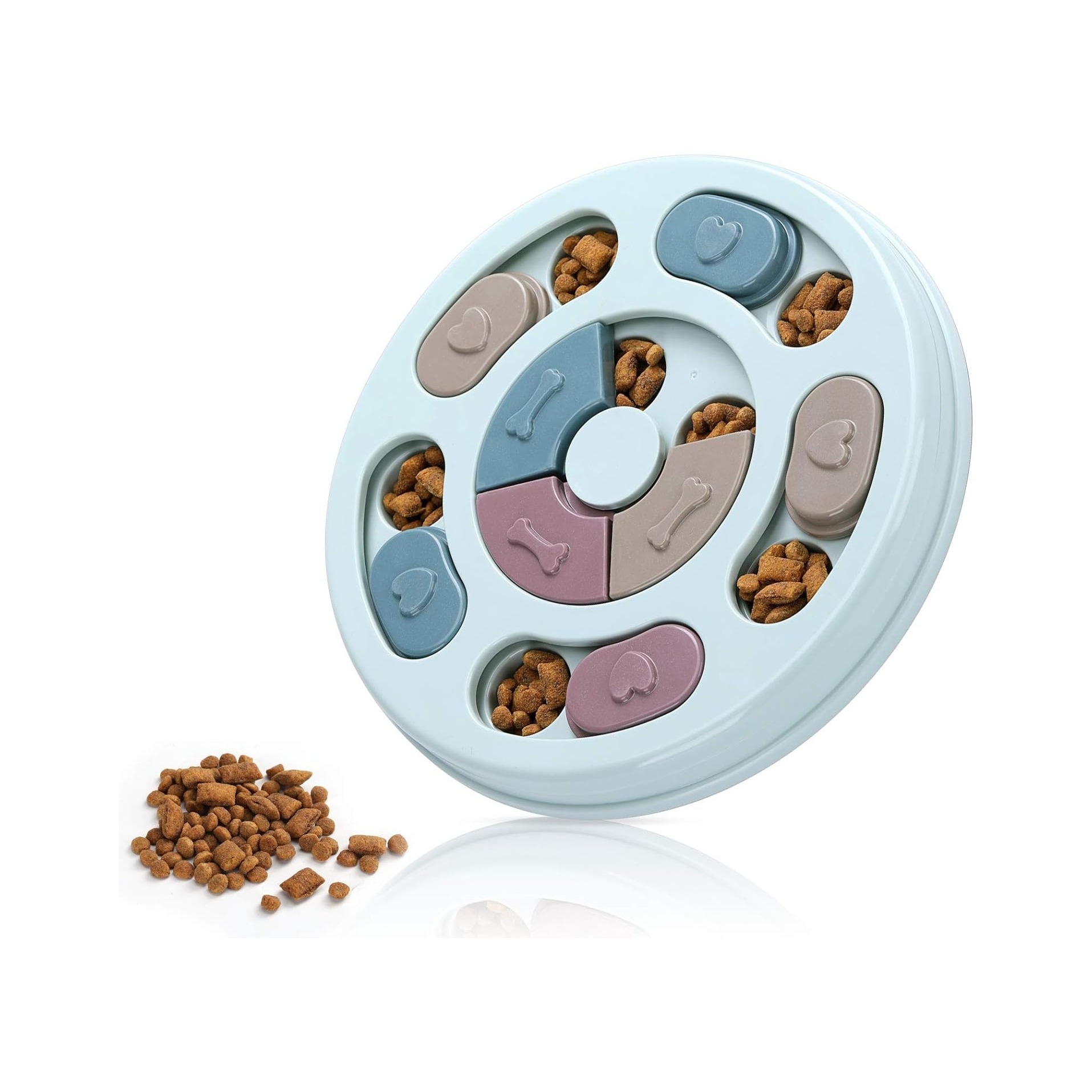 Sliding puzzle feeder for dogs