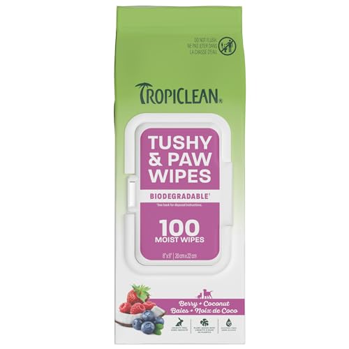 TropiClean berry and coconut dog wipes, 100 count
