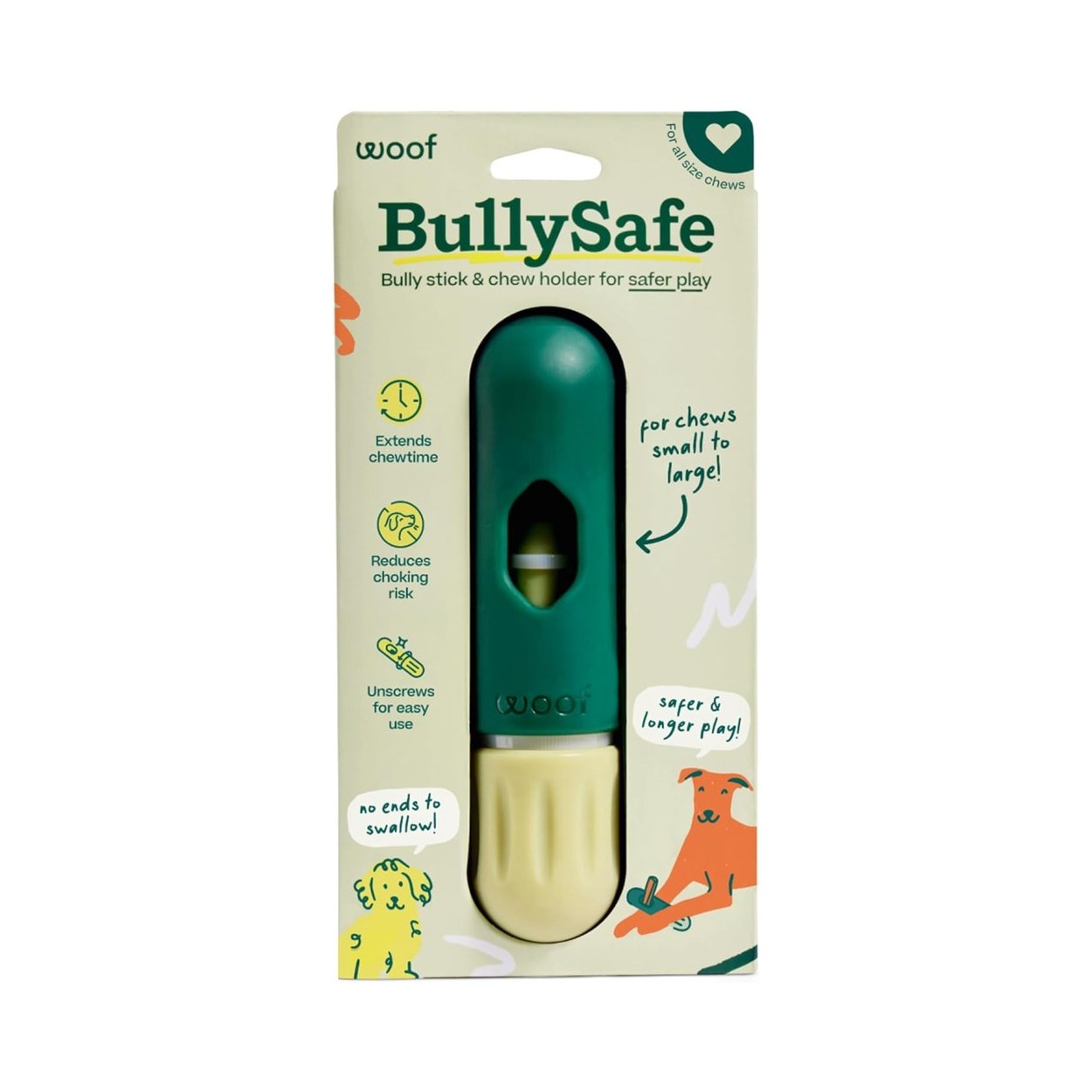 Screw-Open Holder for Safer Bully Stick Chewing