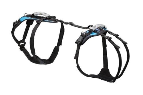 Help Em Up dog lift harness with shoulder and hip handles fitted on a dog