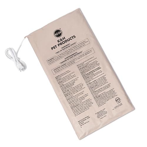Tan K and H heated pet bed warmer insert pad with cord
