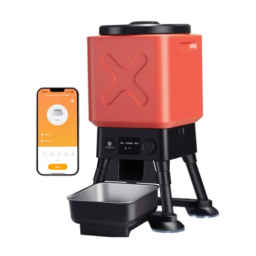 14 litre automatic dog food dispenser with stainless steel bowl