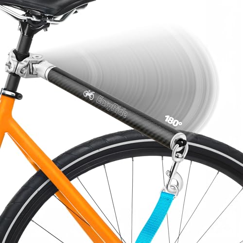 Malabi carbon fiber rotating dog bike leash attachment in cyan