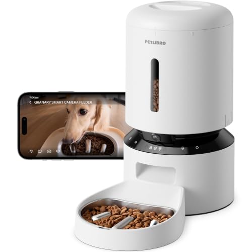 PETLIBRO automatic feeder with camera and stainless steel slow feed tray