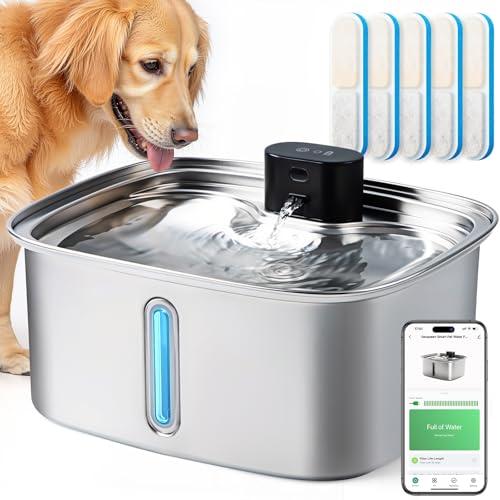 10 litre stainless steel smart pet water fountain with app monitoring