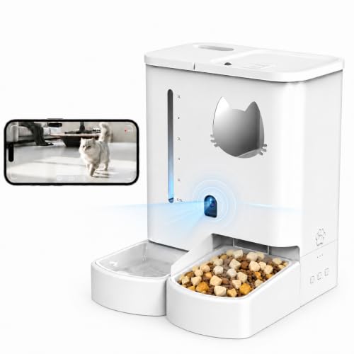 Waithem automatic pet feeder and water station with 2K camera